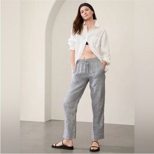 Athleta gray linen retreat pants gray 2x